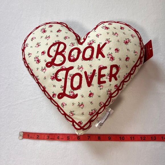 Barnes & Noble Other - Barnes & Noble Embroidered Book Lover Pillow Valentine's Day 2026 NEW! RARE!